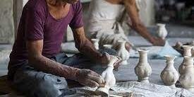 Blue pottery art workshop in Jaipur